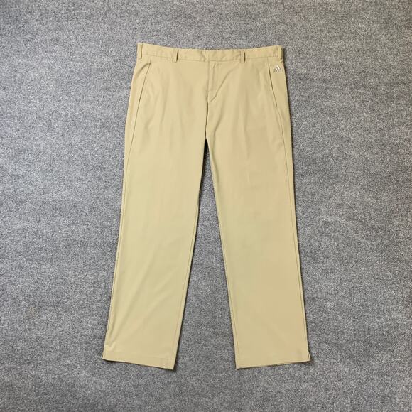Adidas Pants Mens 38 Tan PureMotion Performance Golf Chino Lightweight Fabric - Picture 2 of 11